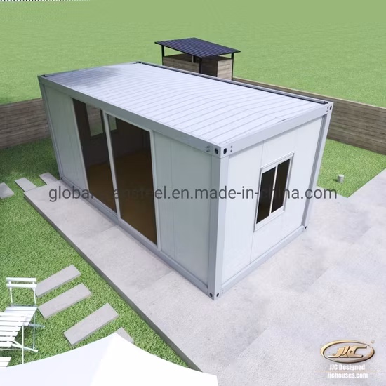 Maison préfabriquée de conteneur de paquet plat vivant de 2 chambres à coucher de construction facile à faible coût